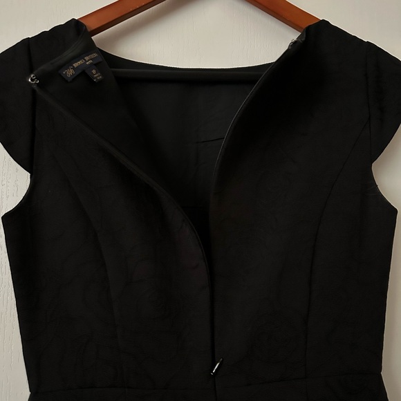 Brooks Brothers Black Floral Midi Petite 2P Dress - Picture 5 of 10